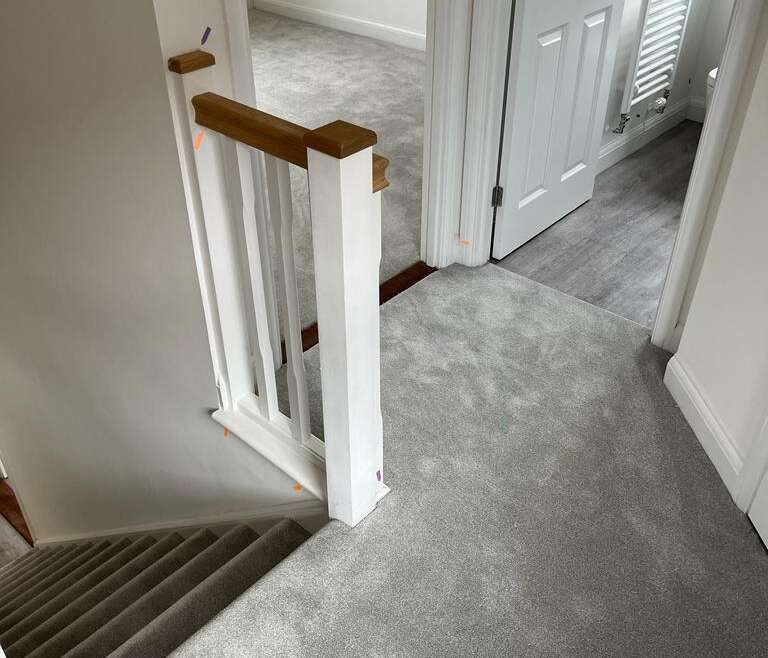 carpet fitting job grey carpet landing