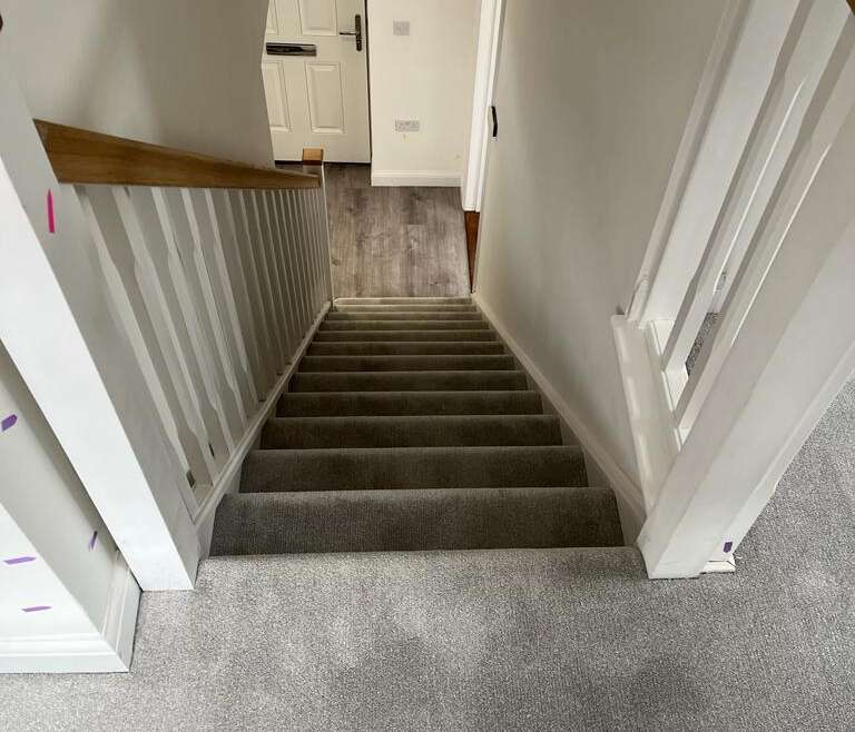 grey carpet for stairs