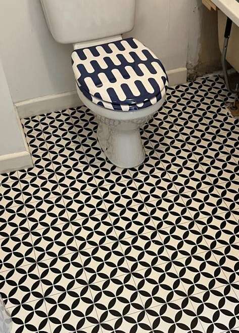 Black and White Bathroom Flooring Bournemouth Dorset